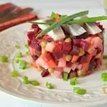 Как приготовить Салат Винегрет с печеными овощами и селедкой